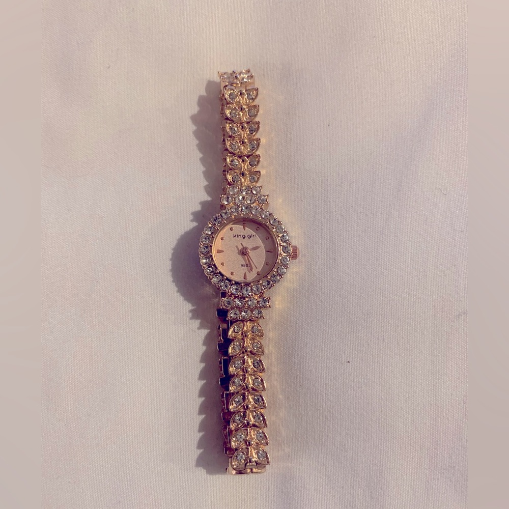 Gold and Crystal Watch